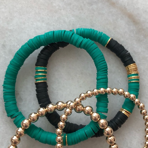 🔸NWT🔸 African Vinyl Heishi Bracelet Set - Picture 5 of 6